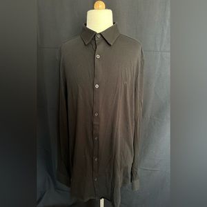 Calvin Klein Liquid Touch Black Button Down, Size Small